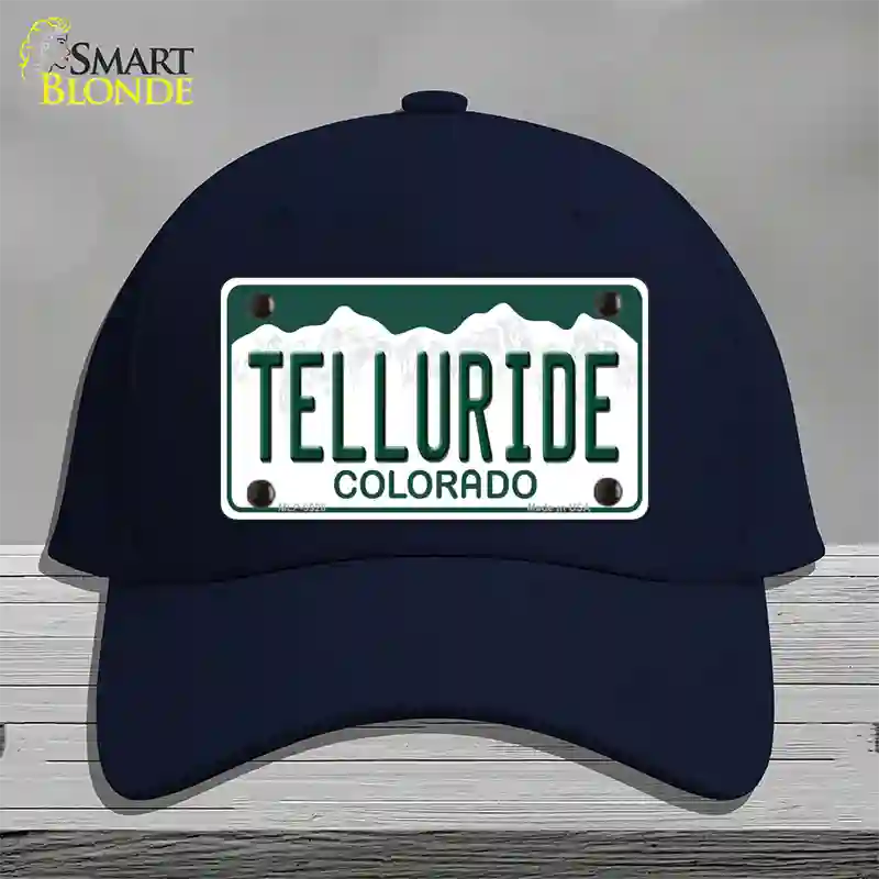 Telluride Colorado Novelty License Plate Hat Cotton / Navy