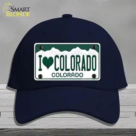 I Love Colorado Novelty License Plate Hat Cotton / Navy