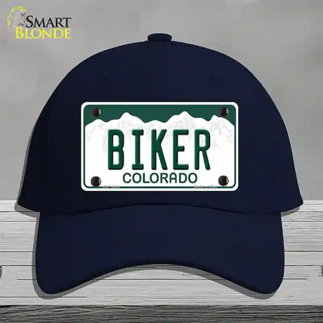 Biker Colorado Novelty License Plate Hat Cotton / Navy