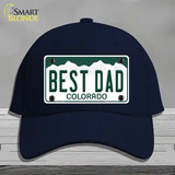 Best Dad Colorado Novelty License Plate Hat Cotton / Navy