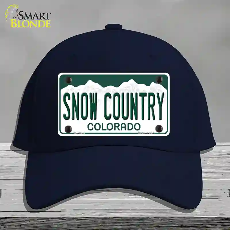 Snow Country Colorado Novelty License Plate Hat Cotton / Navy