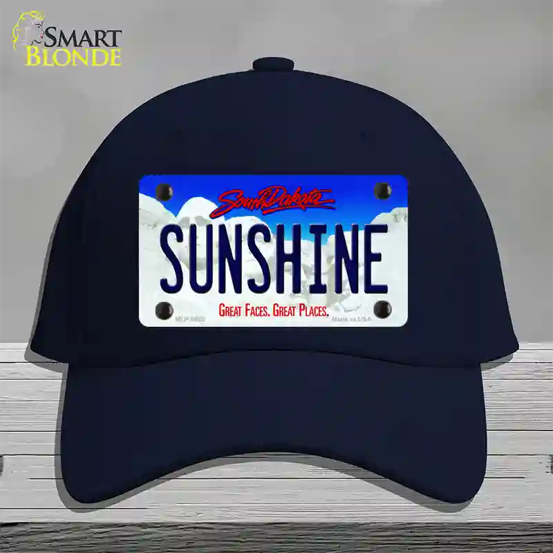 Sunshine South Dakota Novelty License Plate Hat Cotton / Navy