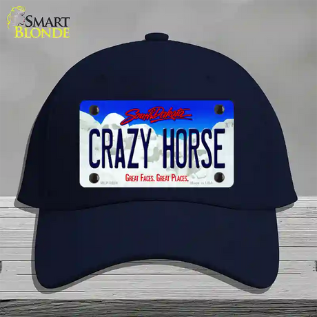 Crazy Horse South Dakota Novelty License Plate Hat Cotton / Navy