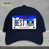 Best Mom South Dakota Novelty License Plate Hat Cotton / Navy