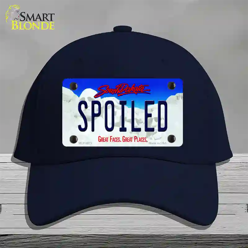 Spoiled South Dakota Novelty License Plate Hat Cotton / Navy