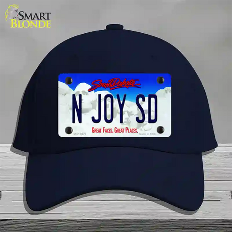 N Joy SD South Dakota Novelty License Plate Hat Cotton / Navy