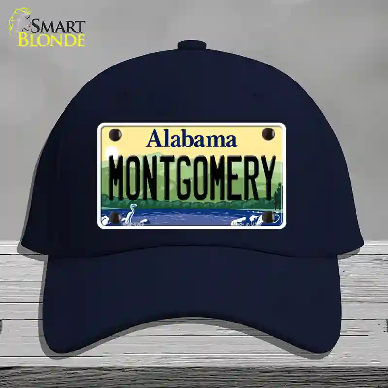 Montgomery Alabama Novelty License Plate Hat Cotton / Navy