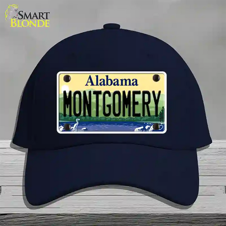 Montgomery Alabama Novelty License Plate Hat Cotton / Navy