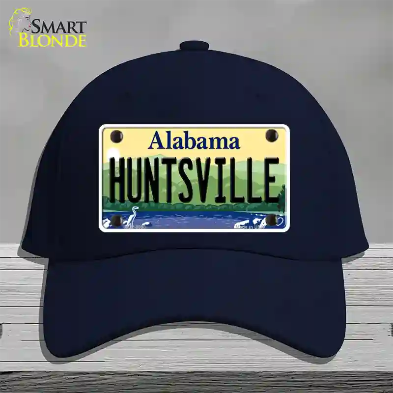 Huntsville Alabama Novelty License Plate Hat Cotton / Navy