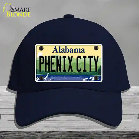 Phenix City Alabama Novelty License Plate Hat Cotton / Navy