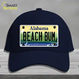 Beach Bum Alabama Novelty License Plate Hat Cotton / Navy