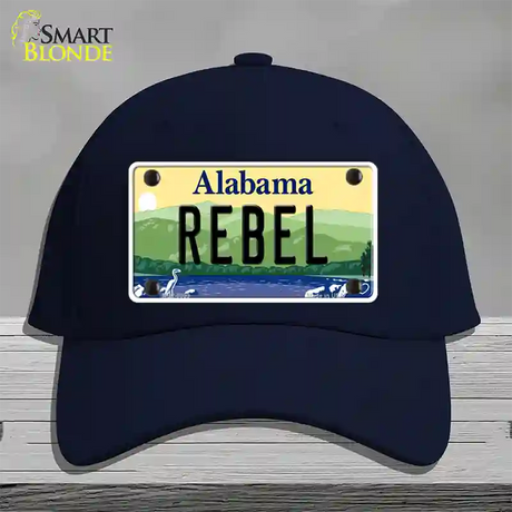 Rebel Alabama Novelty License Plate Hat Cotton / Navy