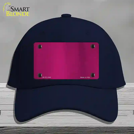 Pink Metallic Solid Novelty License Plate Hat Cotton / Navy