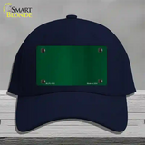 Green Metallic Solid Novelty License Plate Hat Cotton / Navy