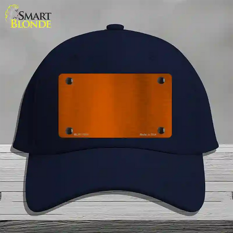 Orange Metallic Solid Novelty License Plate Hat Cotton / Navy