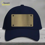 Gold Metallic Solid Novelty License Plate Hat Cotton / Navy