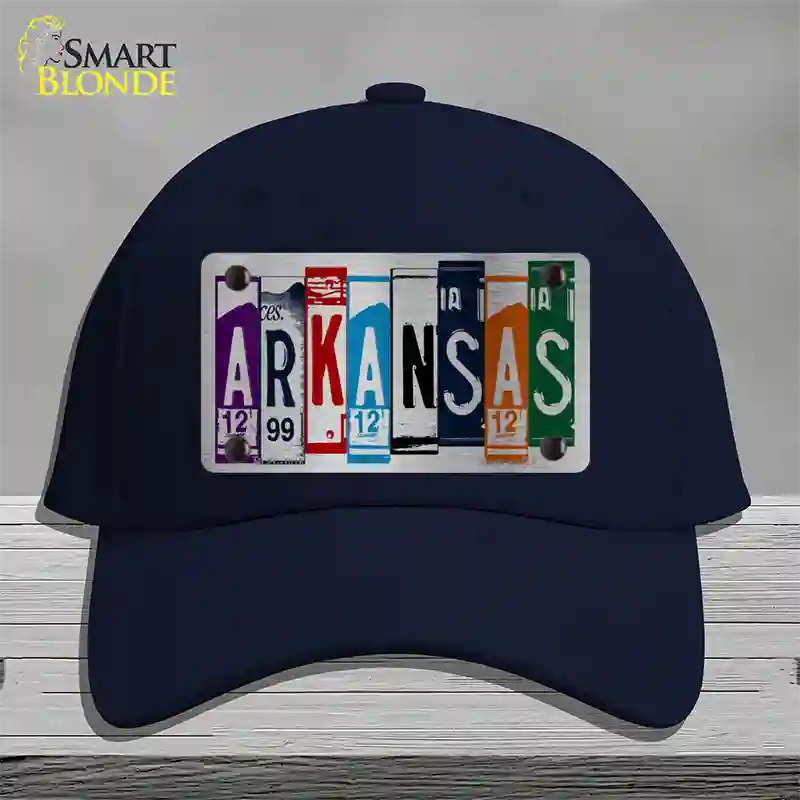 Arkansas License Plate Art Novelty License Plate Hat Cotton / Navy