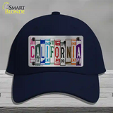 California License Plate Art Novelty License Plate Hat Cotton / Navy