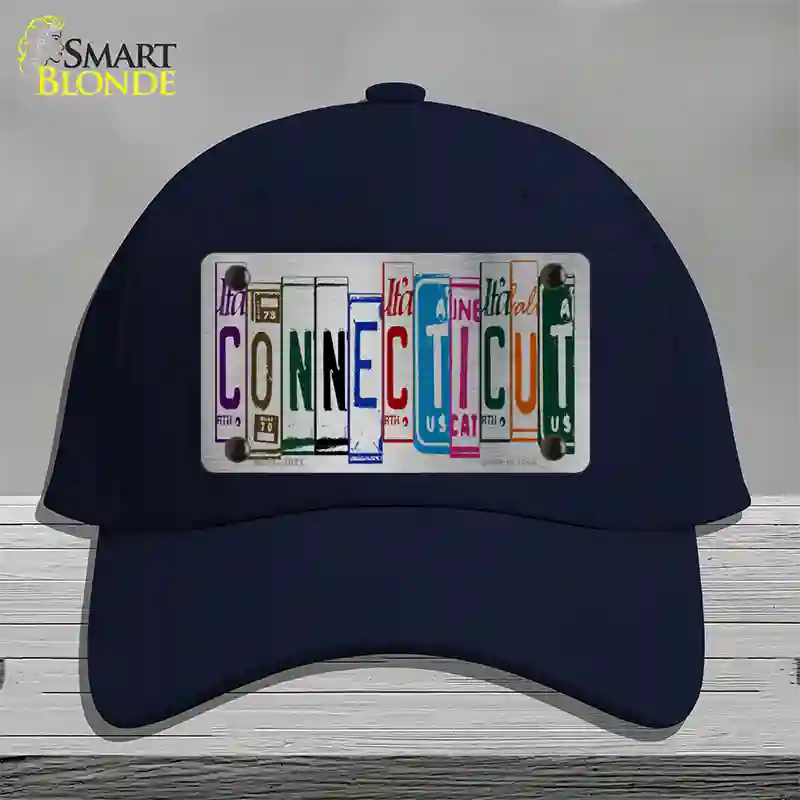 Connecticut License Plate Art Novelty License Plate Hat Cotton / Navy