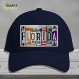 Florida License Plate Art Novelty License Plate Hat Cotton / Navy