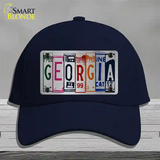 Georgia License Plate Art Novelty License Plate Hat Cotton / Navy