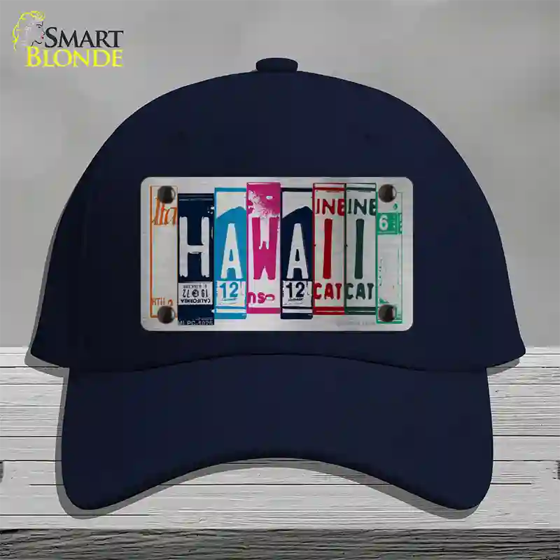 Hawaii License Plate Art Novelty License Plate Hat Cotton / Navy