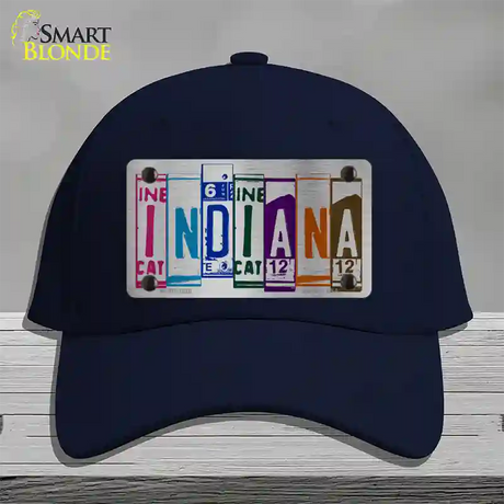 Indiana License Plate Art Novelty License Plate Hat Cotton / Navy