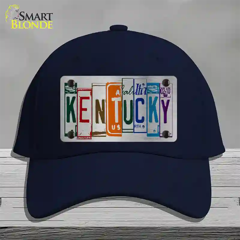 Kentucky License Plate Art Novelty License Plate Hat Cotton / Navy