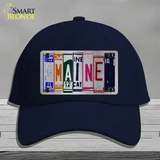 Maine License Plate Art Novelty License Plate Hat Cotton / Navy