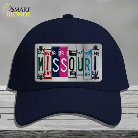 Missouri License Plate Art Novelty License Plate Hat Cotton / Navy