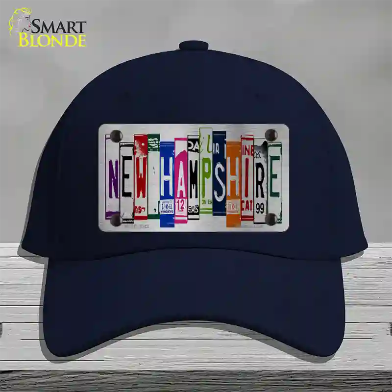 New Hampshire License Plate Art Novelty License Plate Hat Cotton / Navy