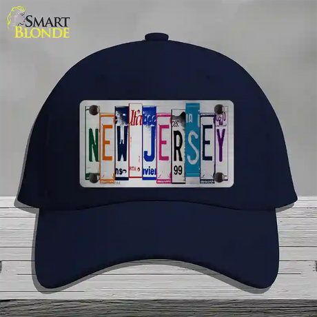 New Jersey License Plate Art Novelty License Plate Hat Cotton / Navy