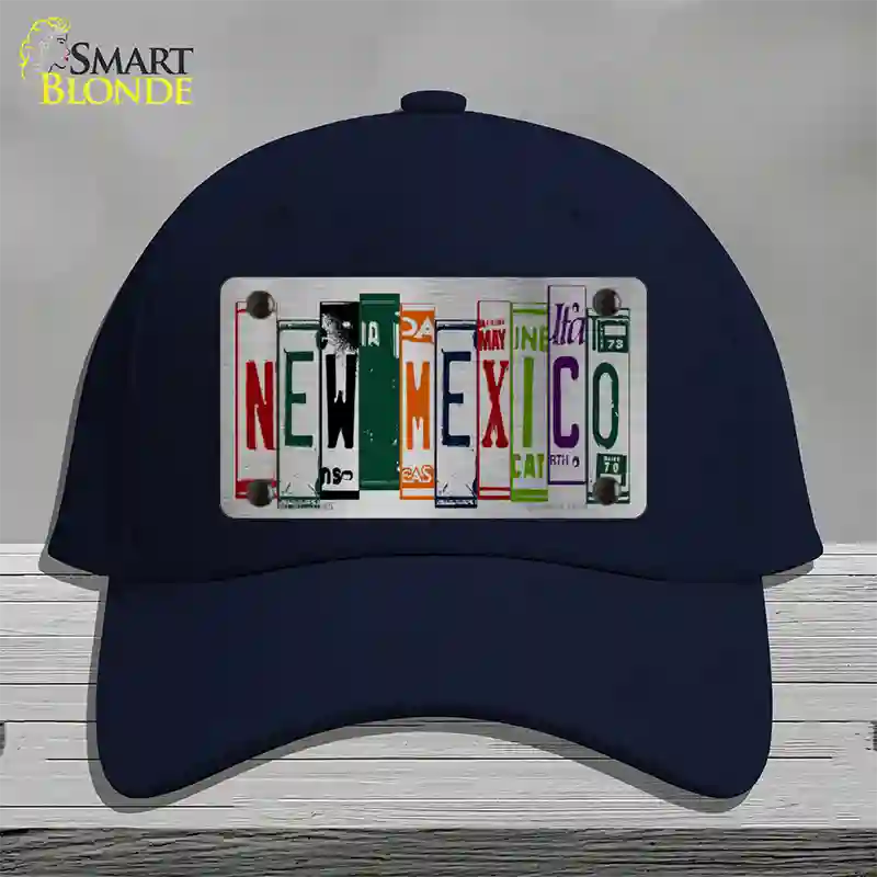 New Mexico License Plate Art Novelty License Plate Hat Cotton / Navy