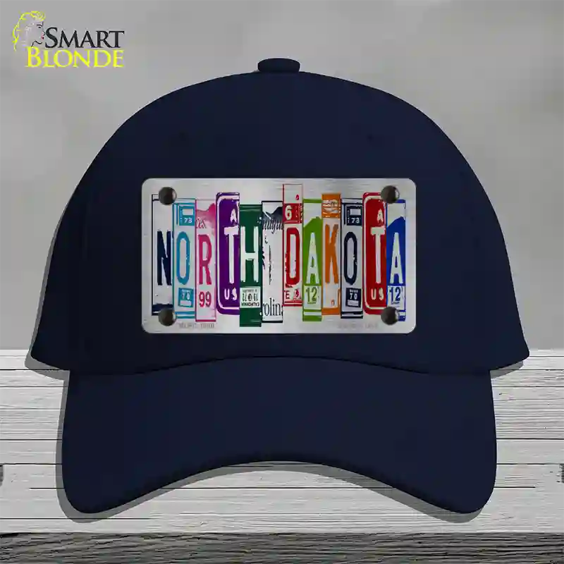 North Dakota License Plate Art Novelty License Plate Hat Cotton / Navy