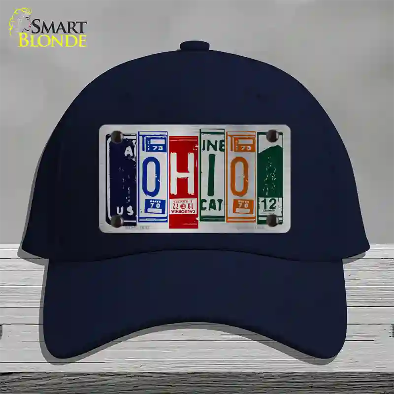 Ohio License Plate Art Novelty License Plate Hat Cotton / Navy