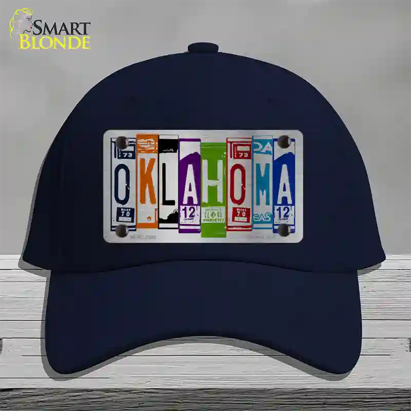 Oklahoma License Plate Art Novelty License Plate Hat Cotton / Navy