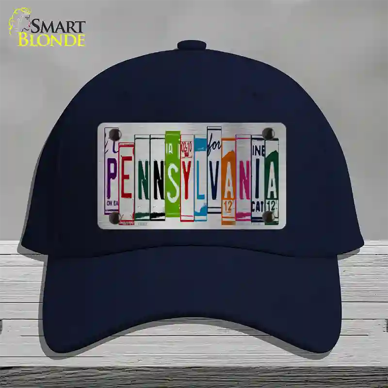 Pennsylvania License Plate Art Novelty License Plate Hat Cotton / Navy