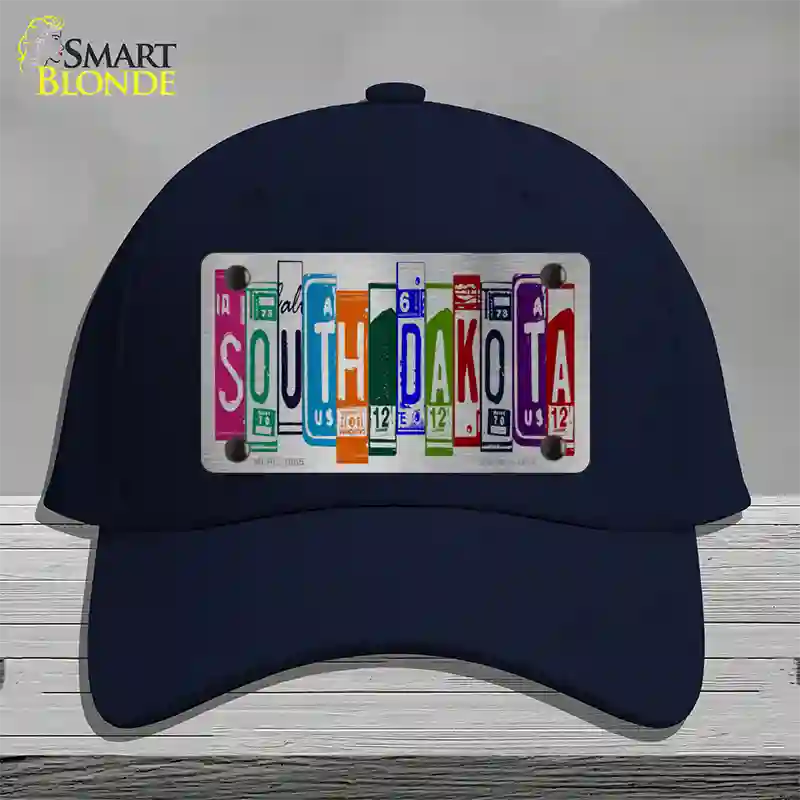 South Dakota License Plate Art Novelty License Plate Hat Cotton / Navy