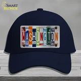 Washington License Plate Art Novelty License Plate Hat Cotton / Navy