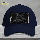 Dolphins Black Brushed Chrome Novelty License Plate Hat Cotton / Navy