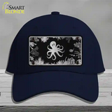 Octopus Black Brushed Chrome Novelty License Plate Hat Cotton / Navy