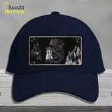 Wizards And Dragons Black Brushed Chrome Novelty License Plate Hat Cotton / Navy