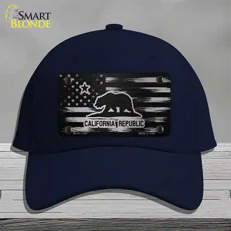 California Carbon Fiber Novelty License Plate Hat Cotton / Navy