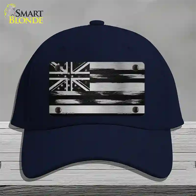 Hawaii Carbon Fiber Novelty License Plate Hat Cotton / Navy