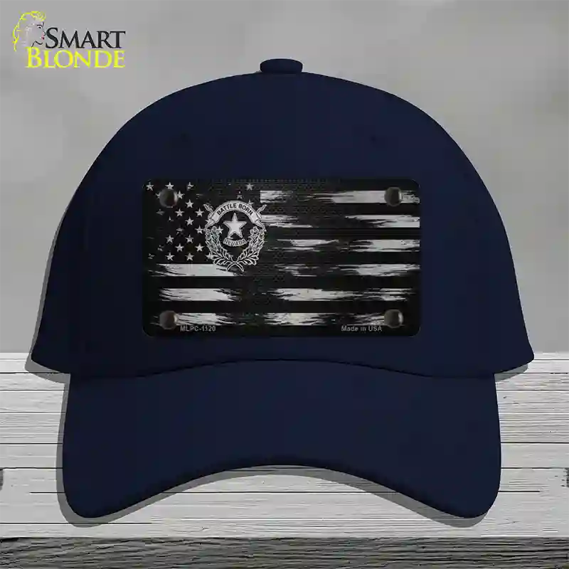 Nevada Carbon Fiber Novelty License Plate Hat Cotton / Navy