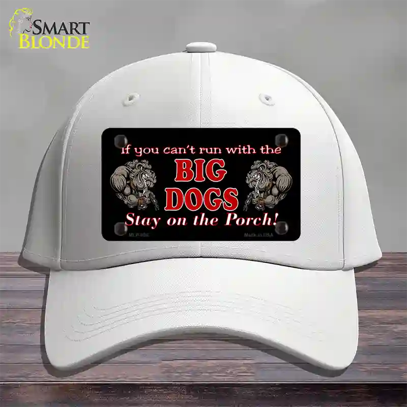 Big Dogs Black Novelty License Plate Hat Cotton / White