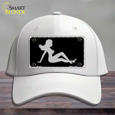 Mud Flap Girl Sillouette Novelty License Plate Hat Cotton / White