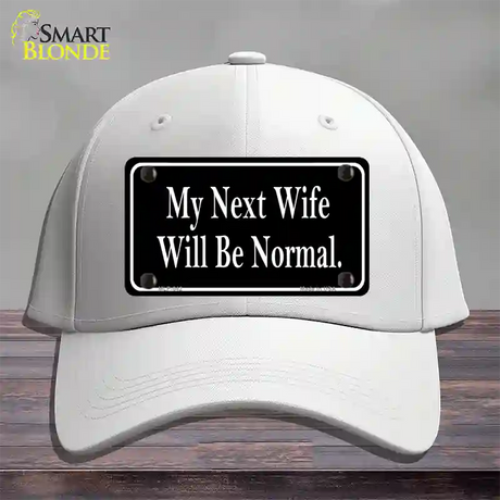 My Next Wife Novelty License Plate Hat Cotton / White