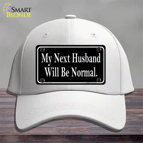 My Next Husband NoveltyNovelty License Plate Hat Cotton / White