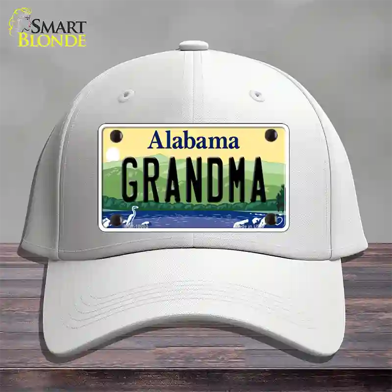 Grandma Alabama Novelty License Plate Hat Cotton / White